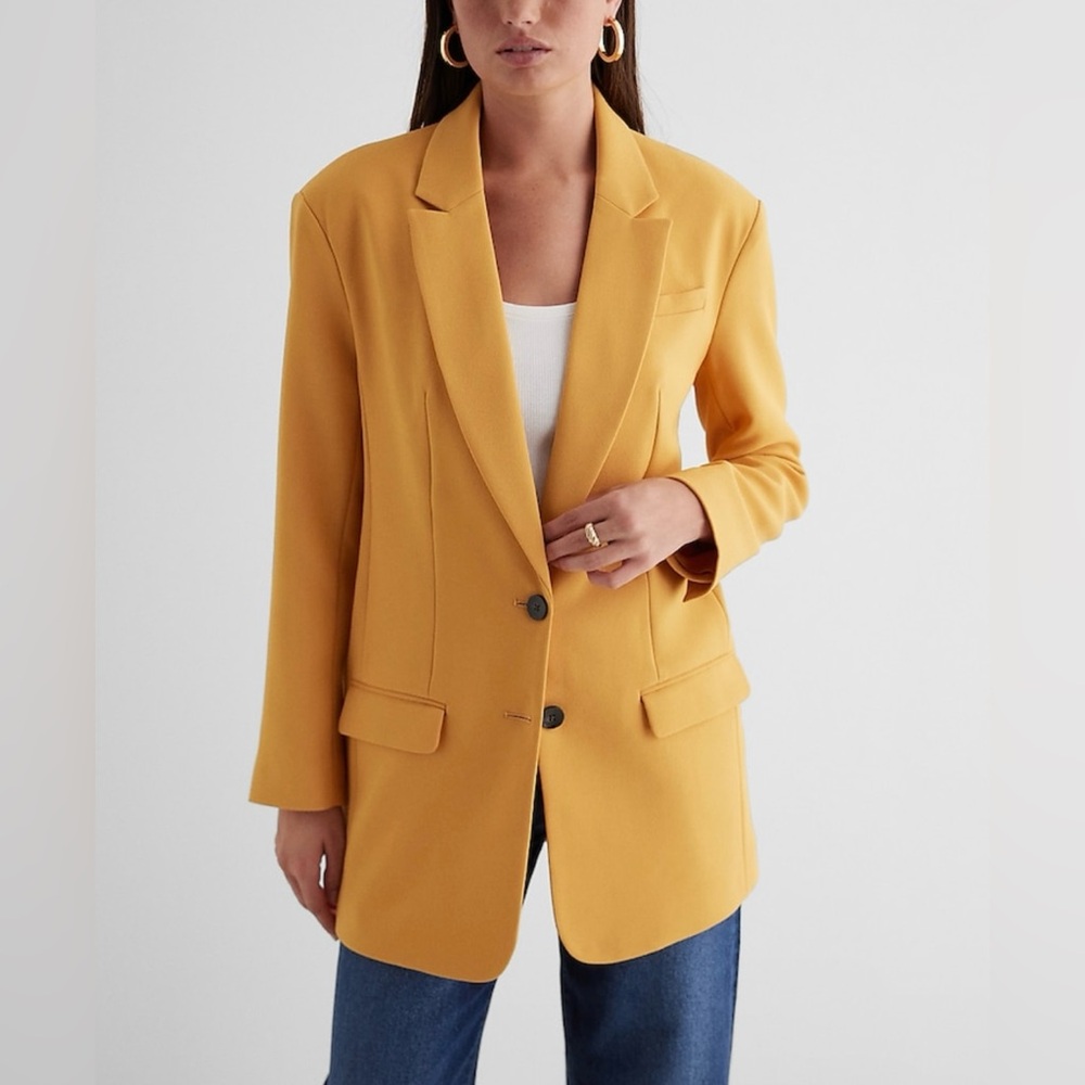 Express Yellow Oversized Blazer